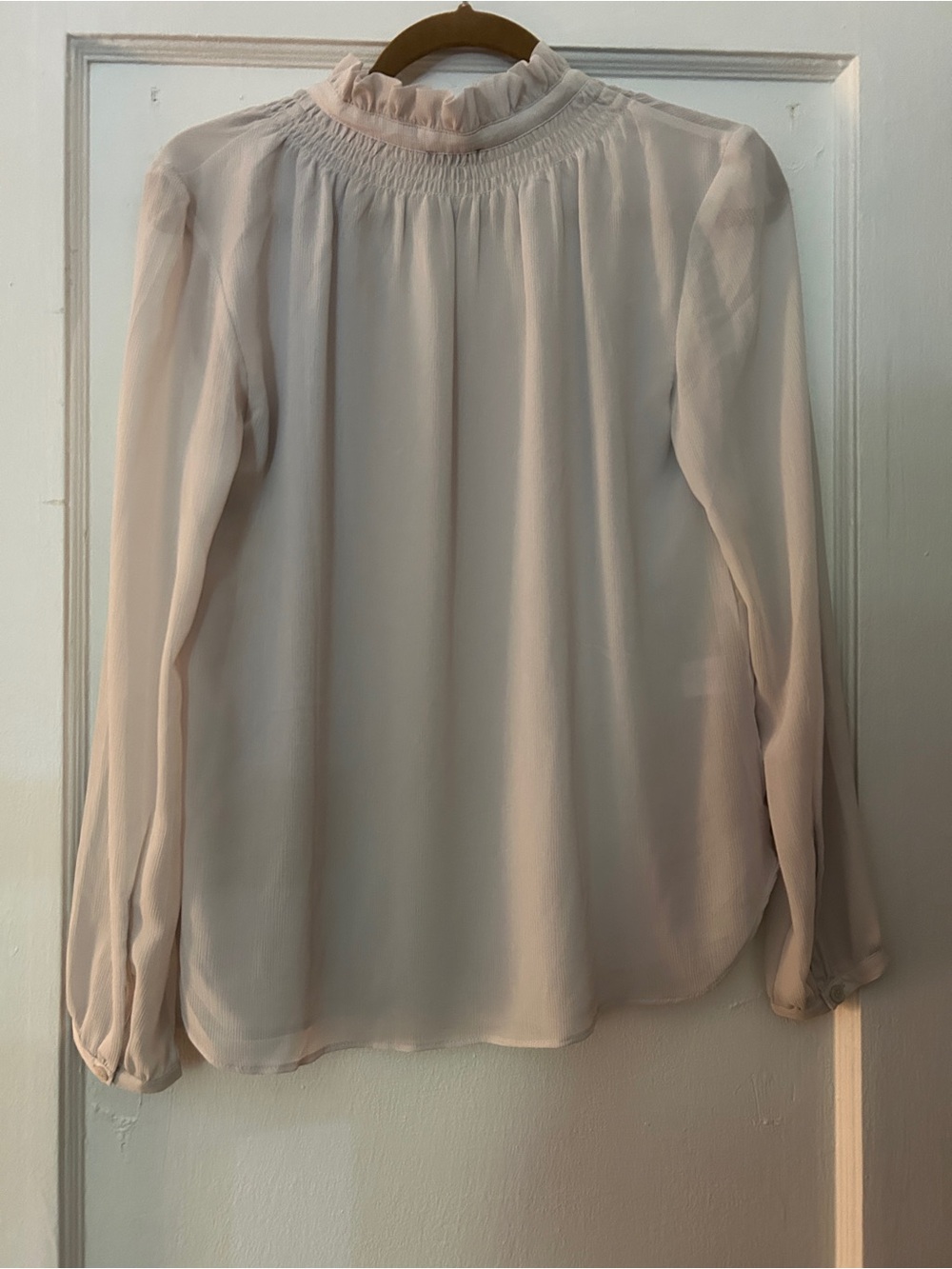 Ann Taylor Ruffled Tie-Neck Blouse - Picture 3 of 4